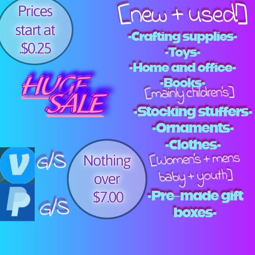 THURS 11-3 (later by appt) IN PERSON SALE! More out and getting