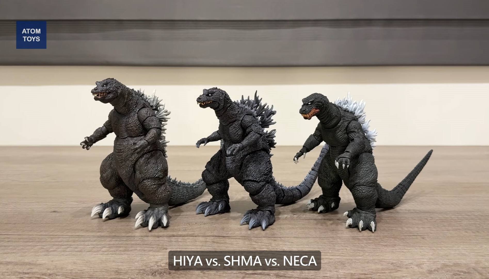 HIYA ? SHMA ? NECA GMK Godzilla (2001) Comparison By AtomToys