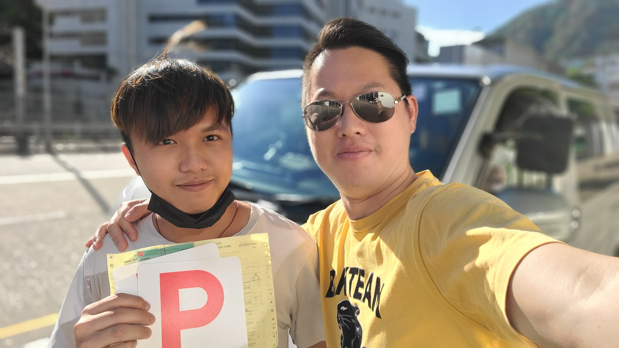 C+ 駕駛訓練-學車 - 恭喜阿碩！ 澤安道 PASS 🤣! 開頭揸車急到爆， 我都扭親手去救軚，但後期肯聽教，... | Facebook