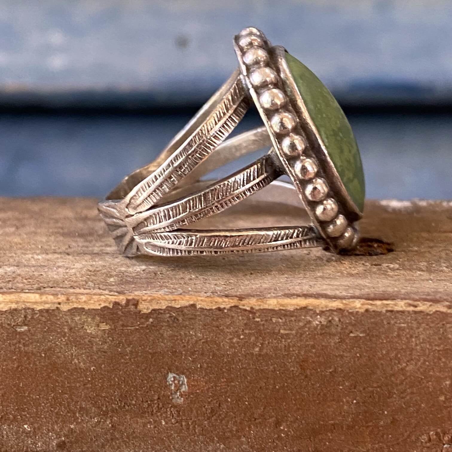 Rare 100 year old Navajo Fred Harvey turquoise ring