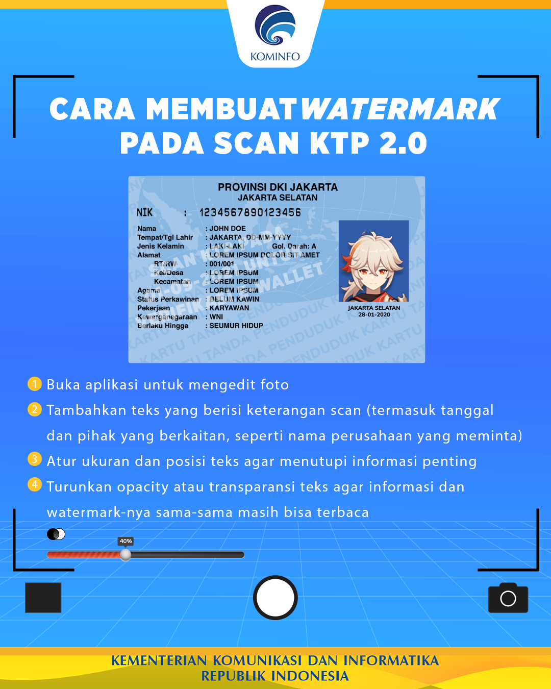 Kementerian - Cara membuat watermark pada scan KTP versi lain, nih ...