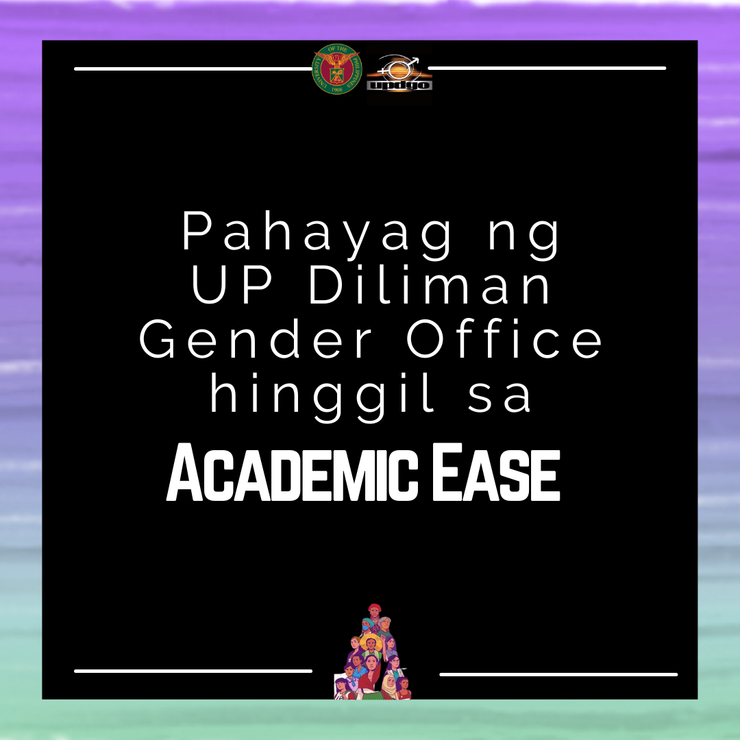 📣Pahayag ng UP Diliman Gender... - UP Diliman Gender Office | Facebook
