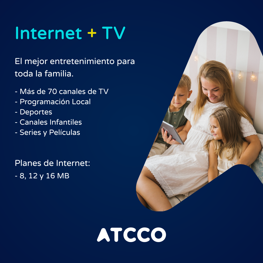 Atcco SRL - Internet + TV Te ofrecemos los servicios de... | Facebook