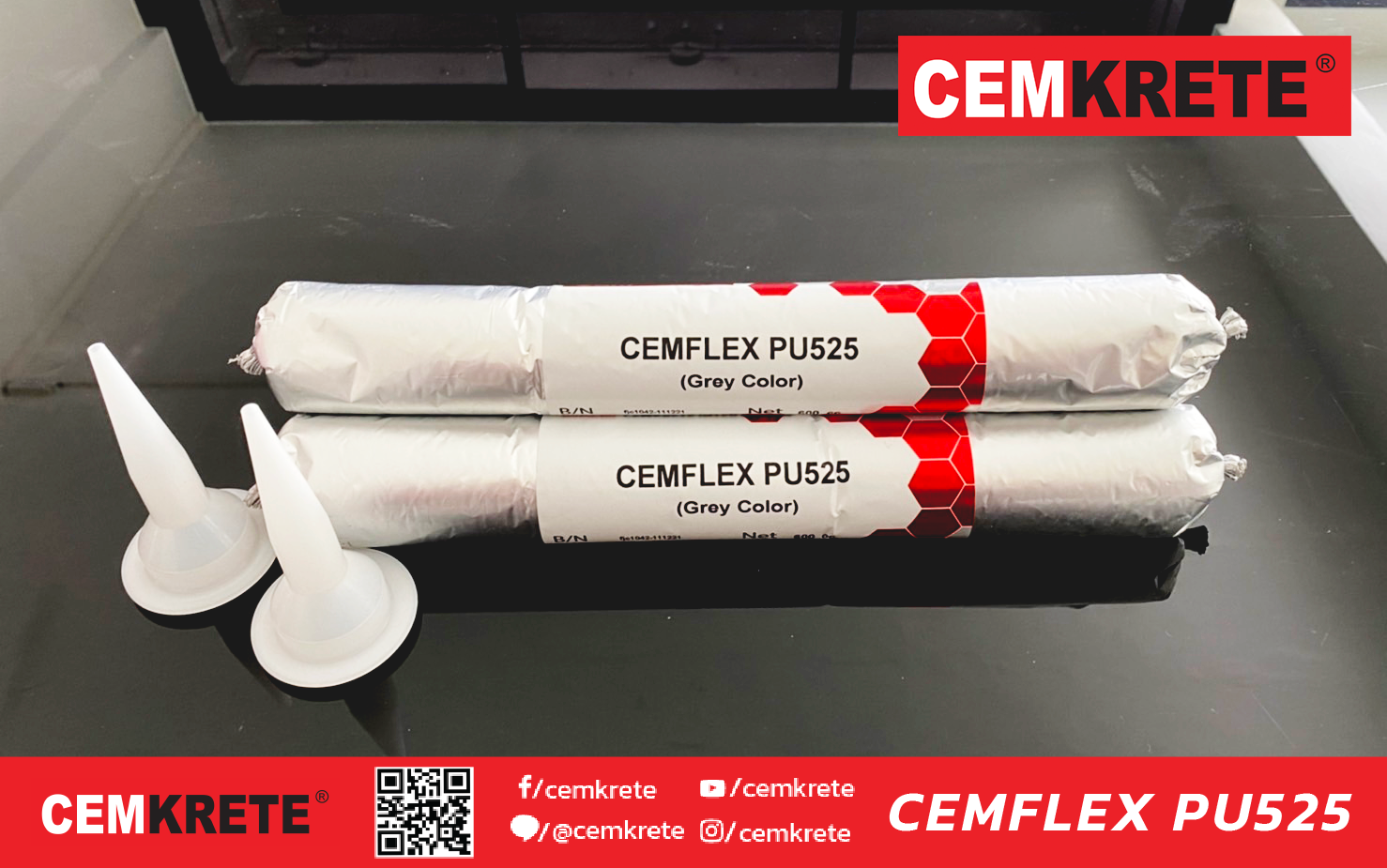 CEMKRETE - Cemflex PU 525 อุดรอยต่อประเภทโพลียูรีเทน แห้งตัวเร็ว ใช้งาน ...