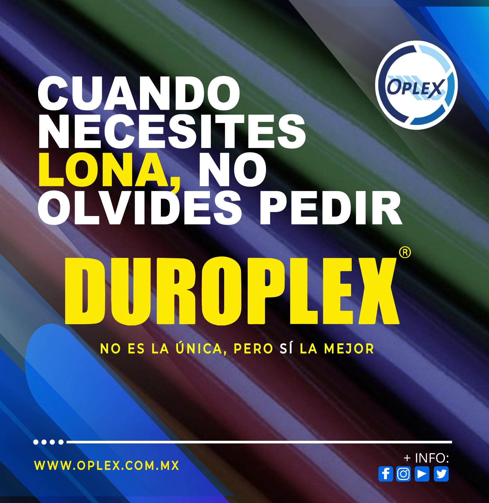 Oplex SA de CV - ¡La mejor #LONA del mercado! #DUROPLEX 😎... | Facebook