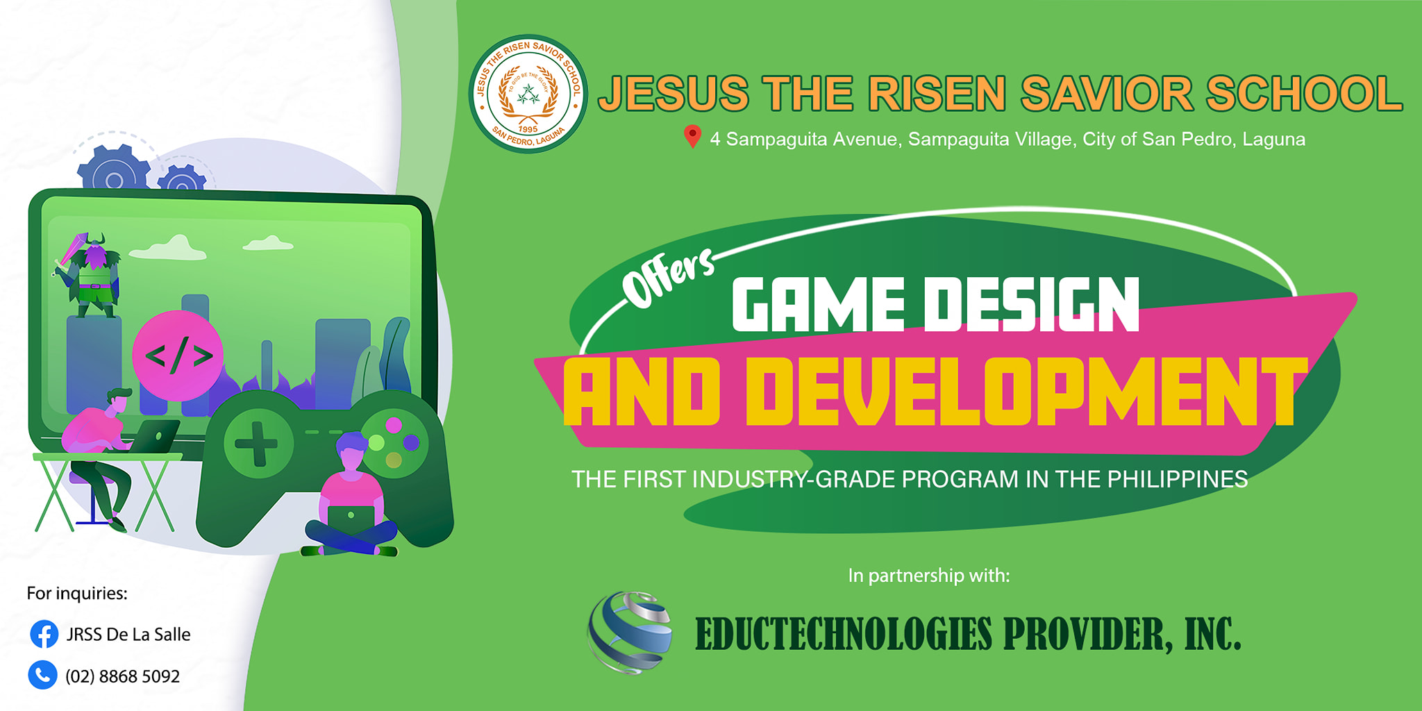 Jesus - GAME DESIGN AND DEVELOPMENT is being taught year round in ...