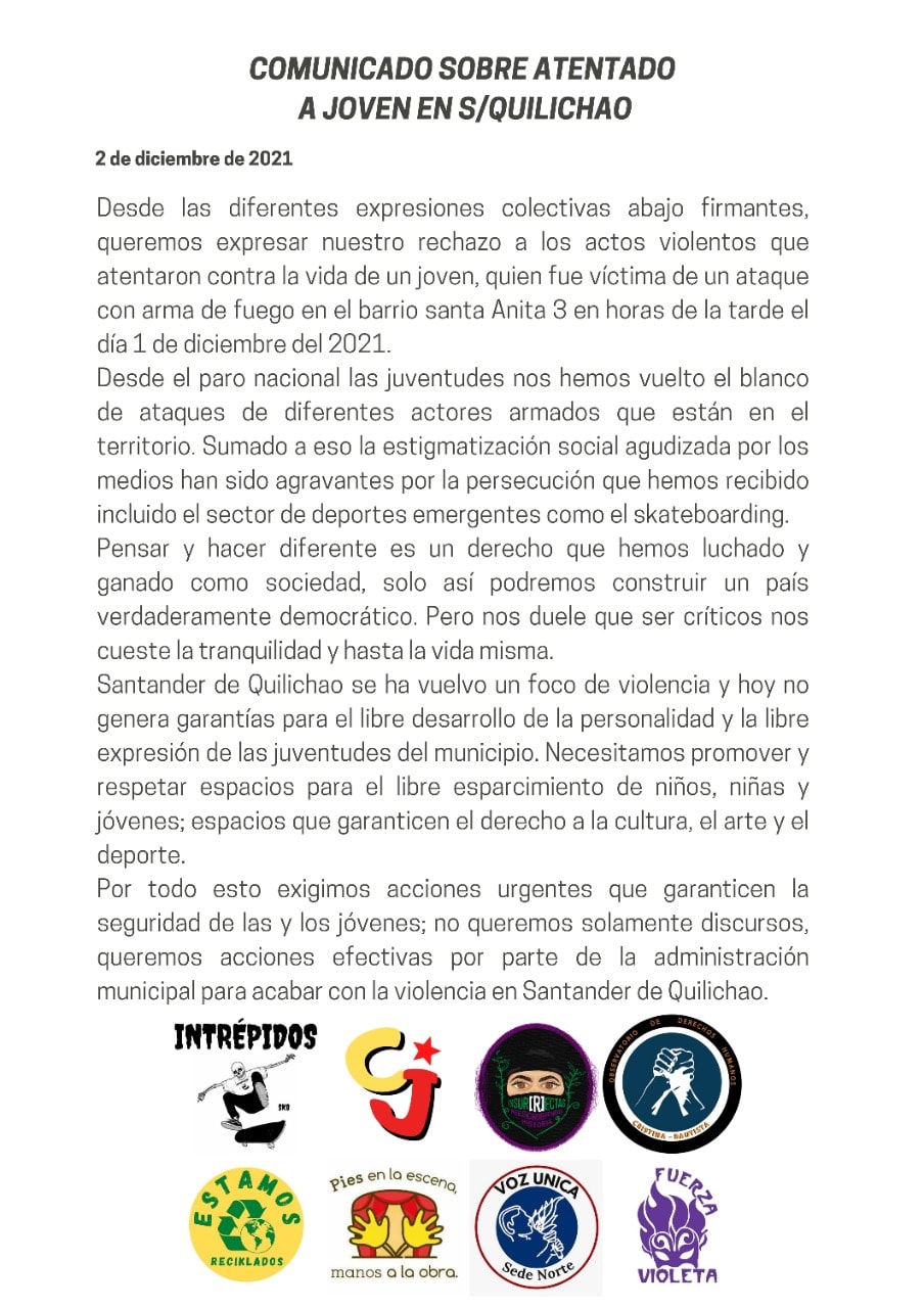 ¡QUEREMOS UN QUILICHAO... - Coordinación Juvenil Quilichao