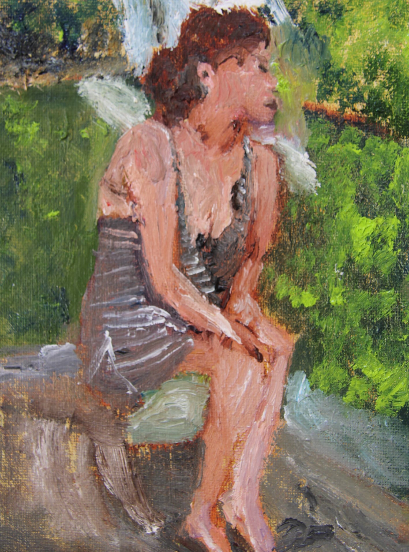 A Woman's Gaze in the Mirror by Veri Apriyatno #artist #artwork