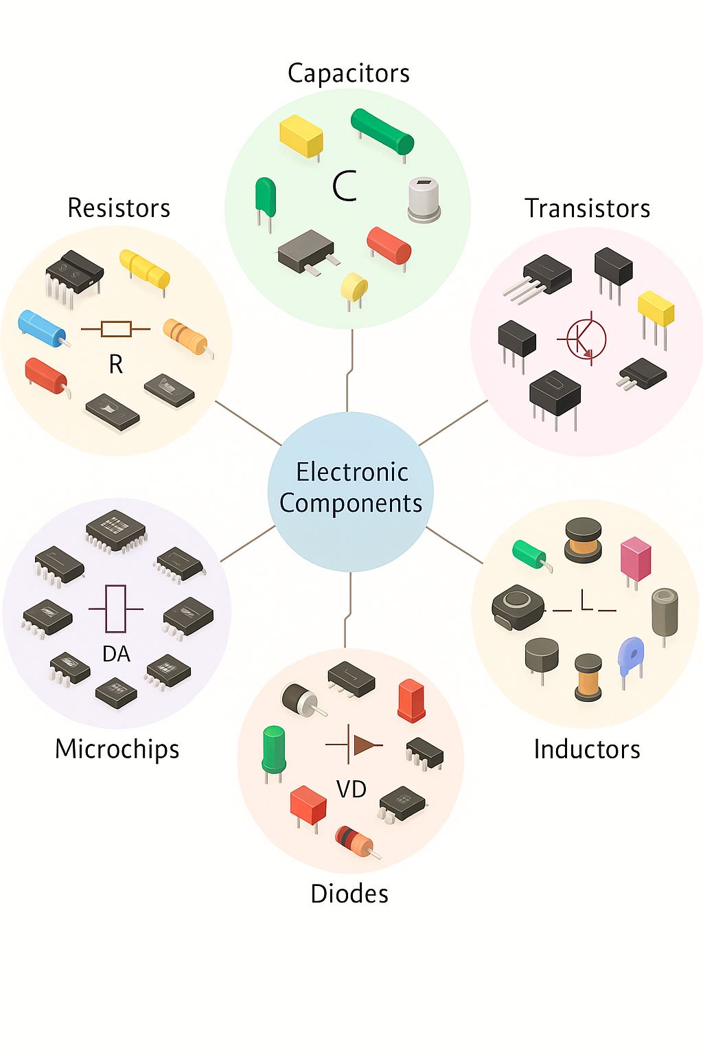 Electronics Craftsman | Types of Electronic Components – This diagram ...