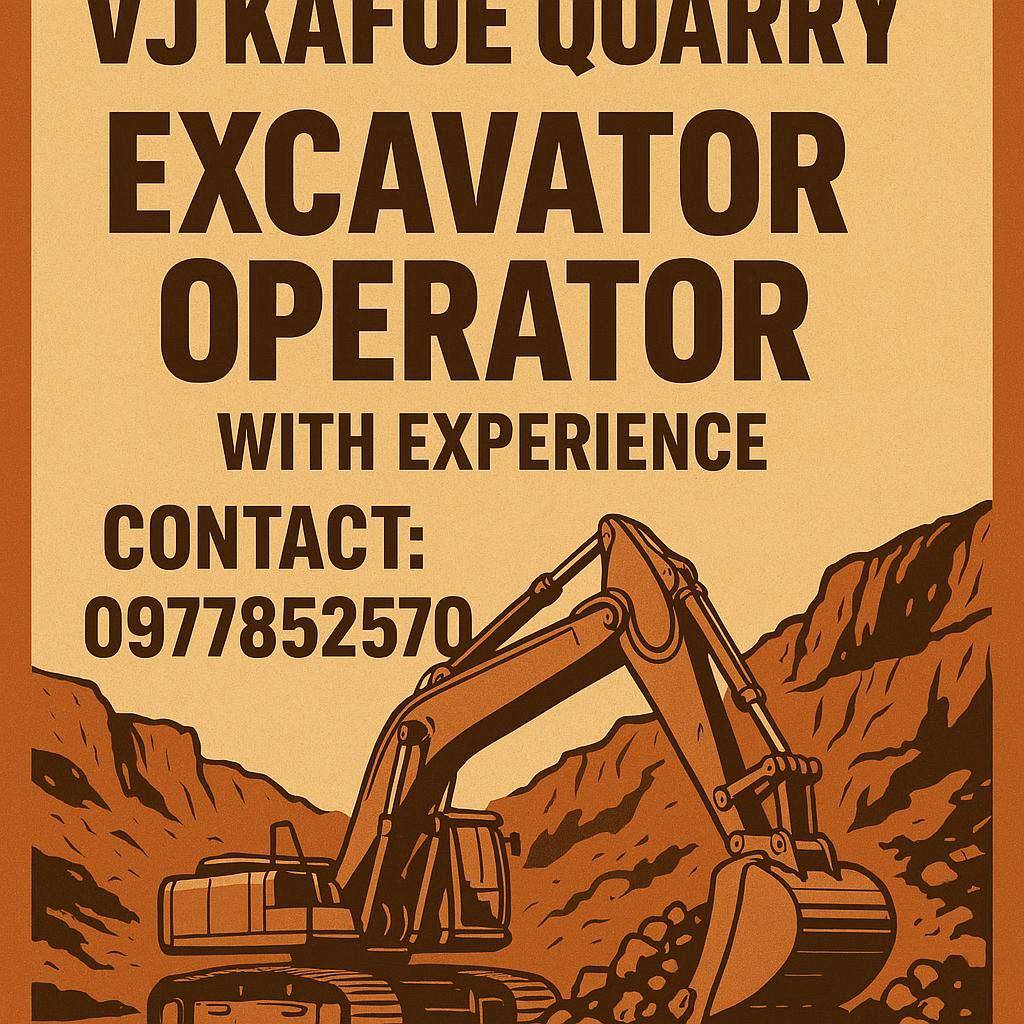 My beloved kafue my hood | 🚧 Job Opening: Excavator Operator – VJ Kafue ...