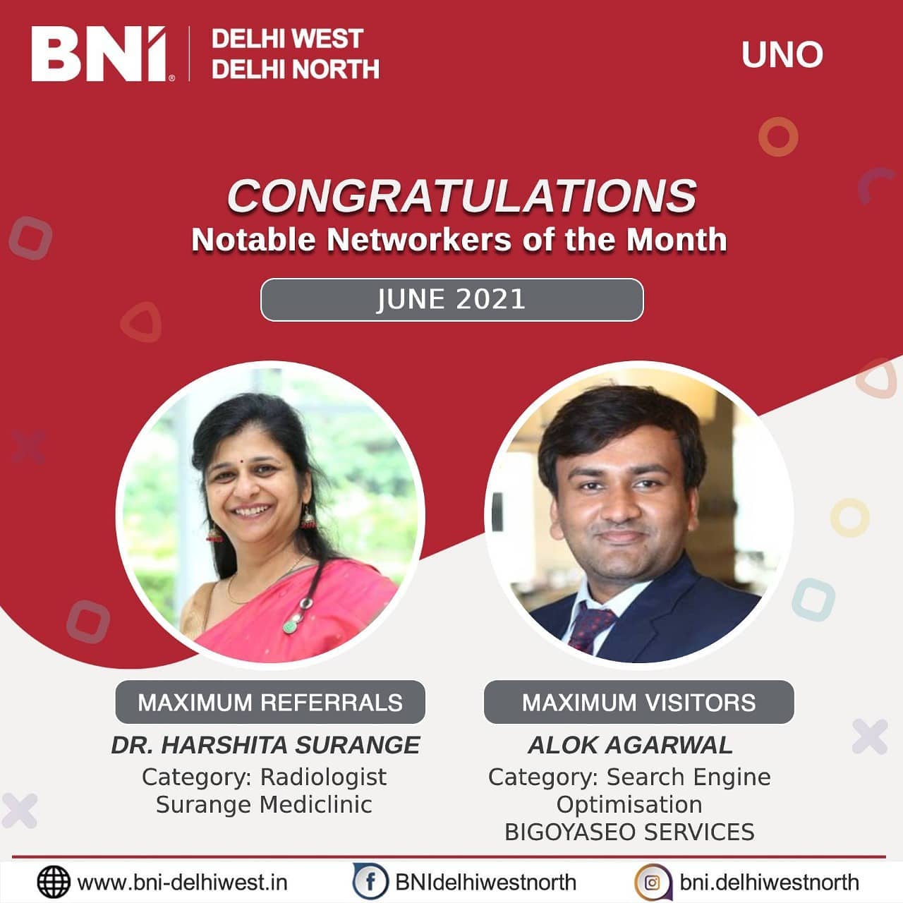 BNI New Delhi - Congratulations to the notable networkers... | Facebook