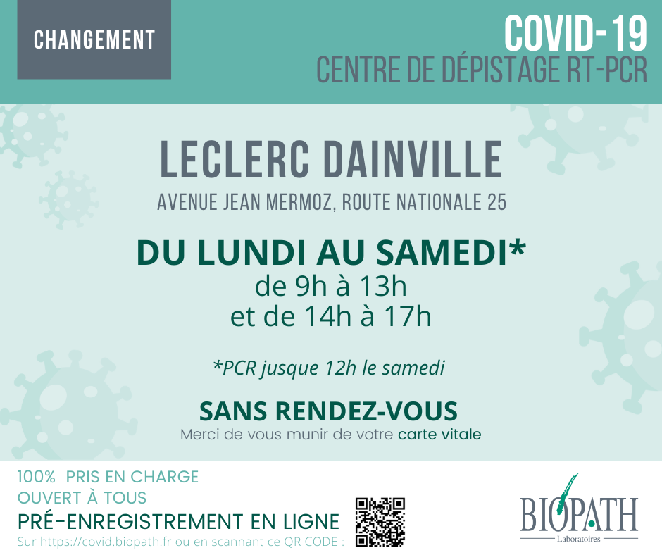 Biopath Laboratoires - [ CHANGEMENT HORAIRES - DAINVILLE ] Nouveaux ...