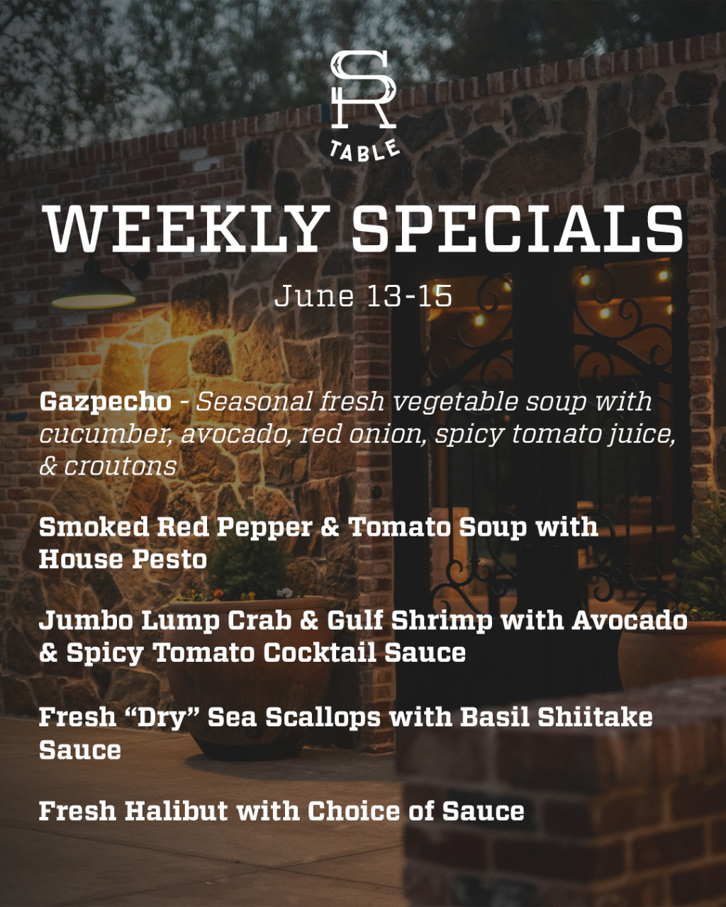Serenity - This week, indulge in the rustic elegance of our dining ...