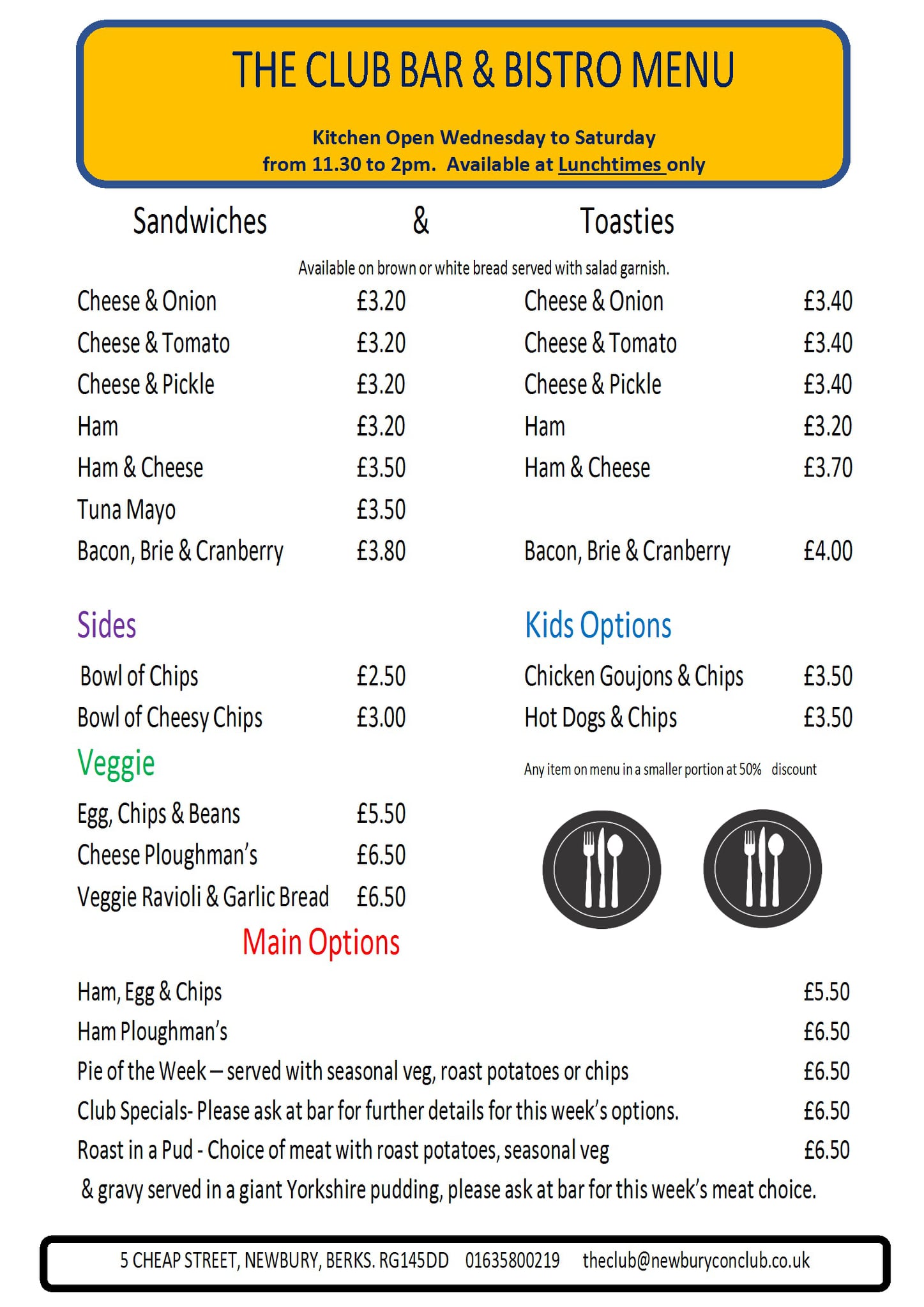 Take a look at our menu and this... - The Club Bar and Lounge