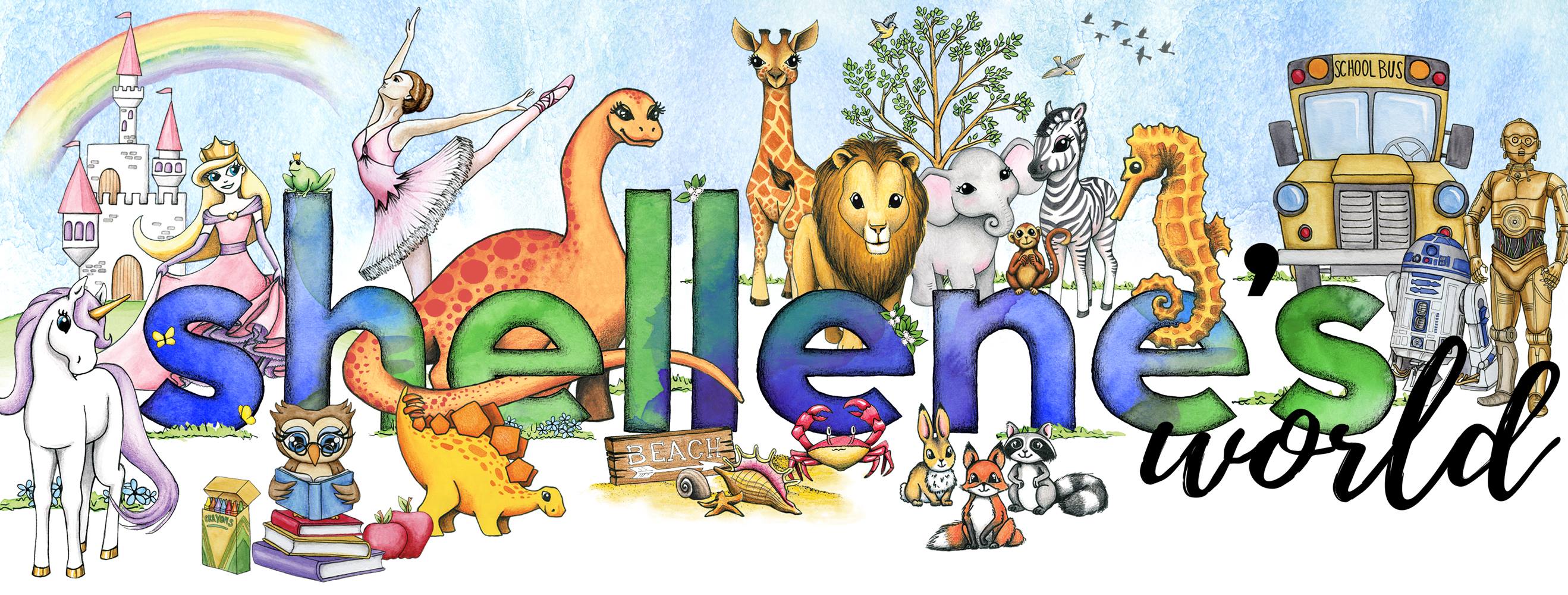 Shellene's World - Custom Name Art and Illustrated Gifts