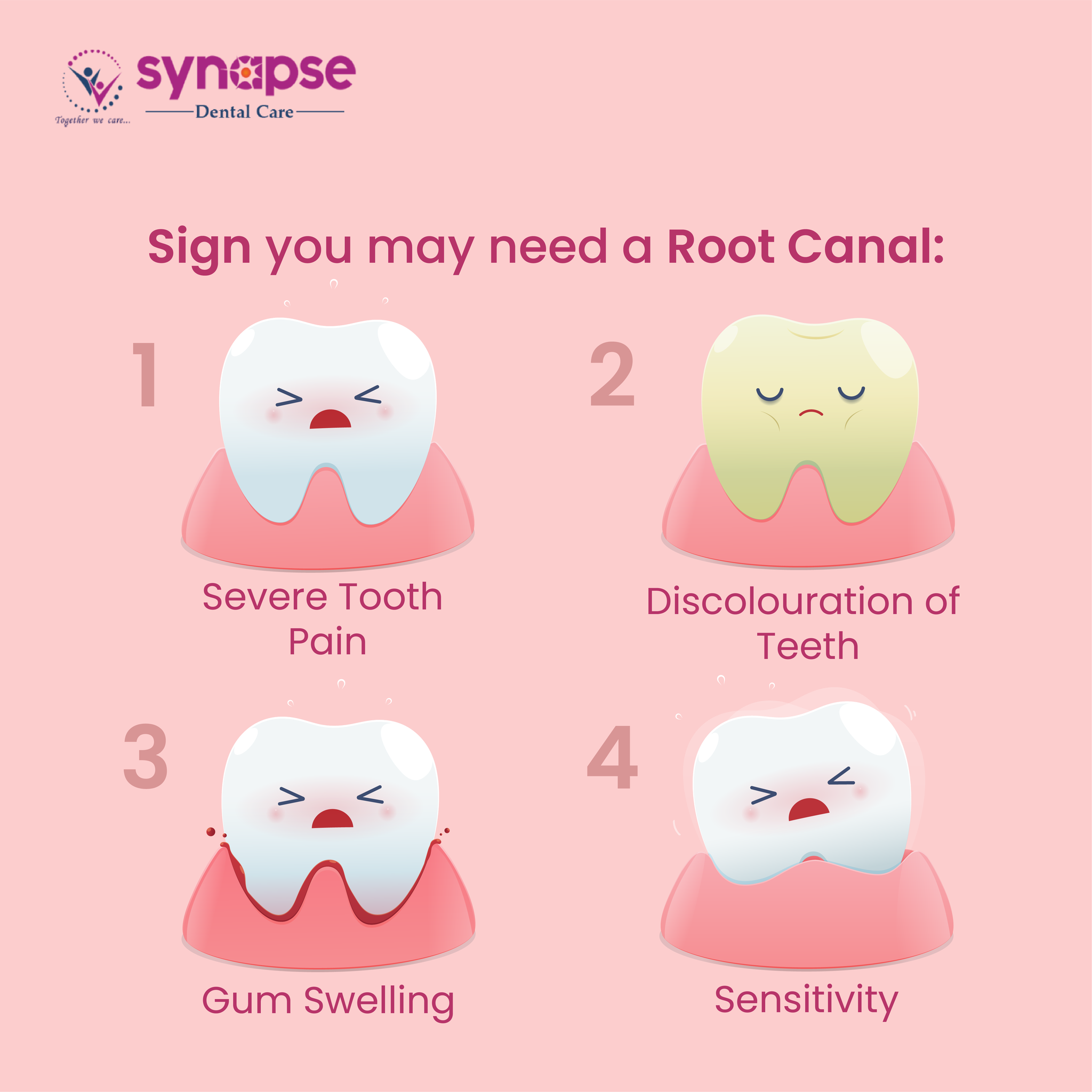 👉Dismissing signs of pain in your... - Synapse Dental Care | Facebook