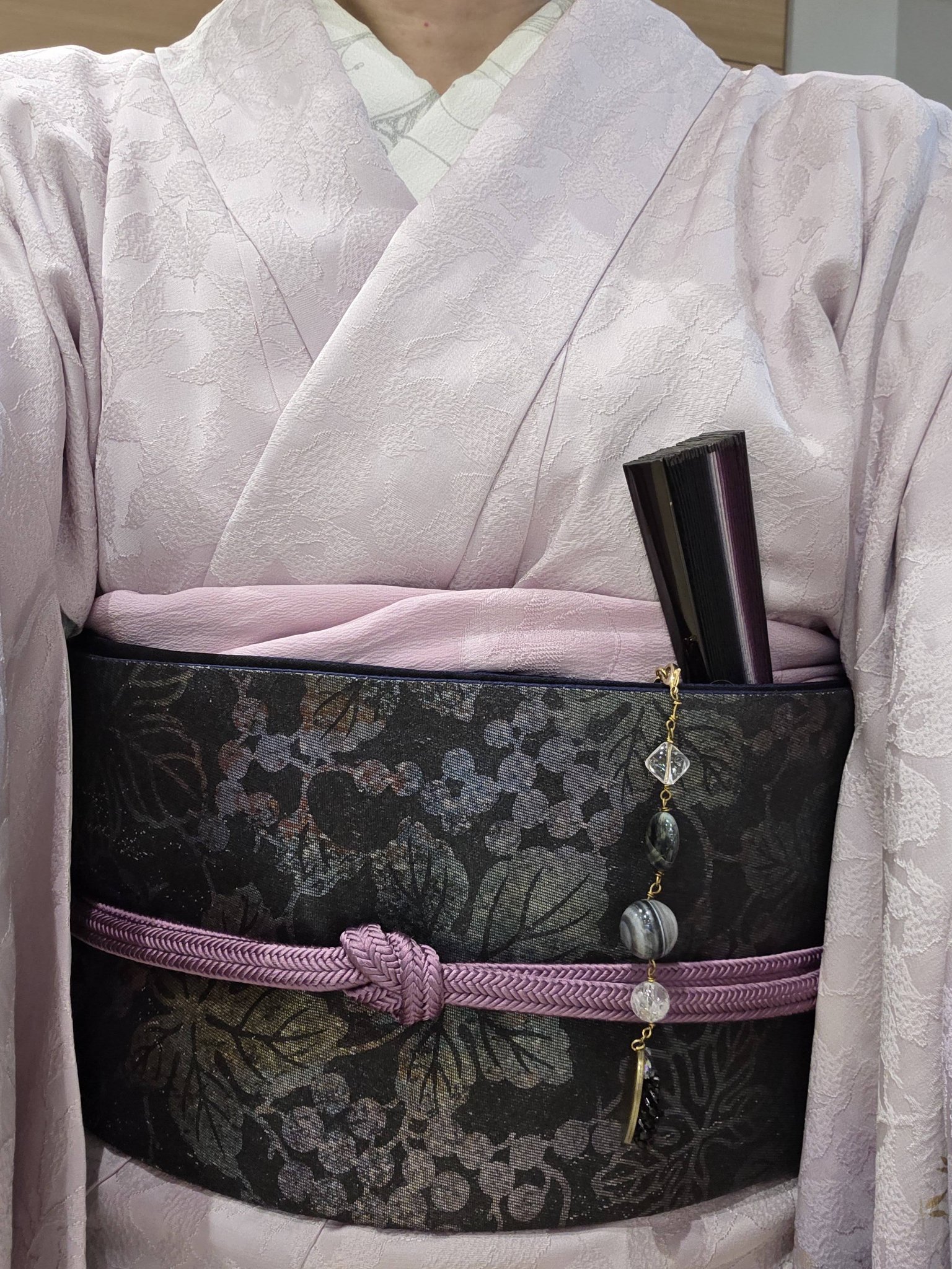 新年会ということで・・・ ちょっとお洒落して行きました 着物 