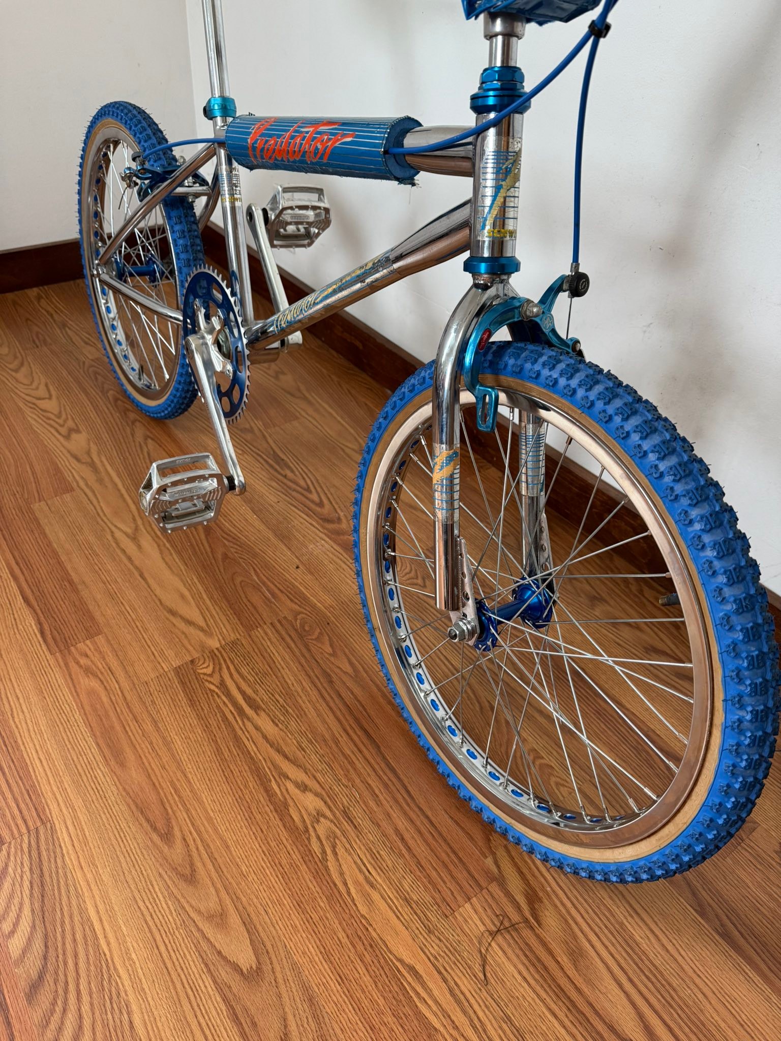 Tige De Direction Plume Vintage Argent Schwinn Predator Aerostar - Old School BMX