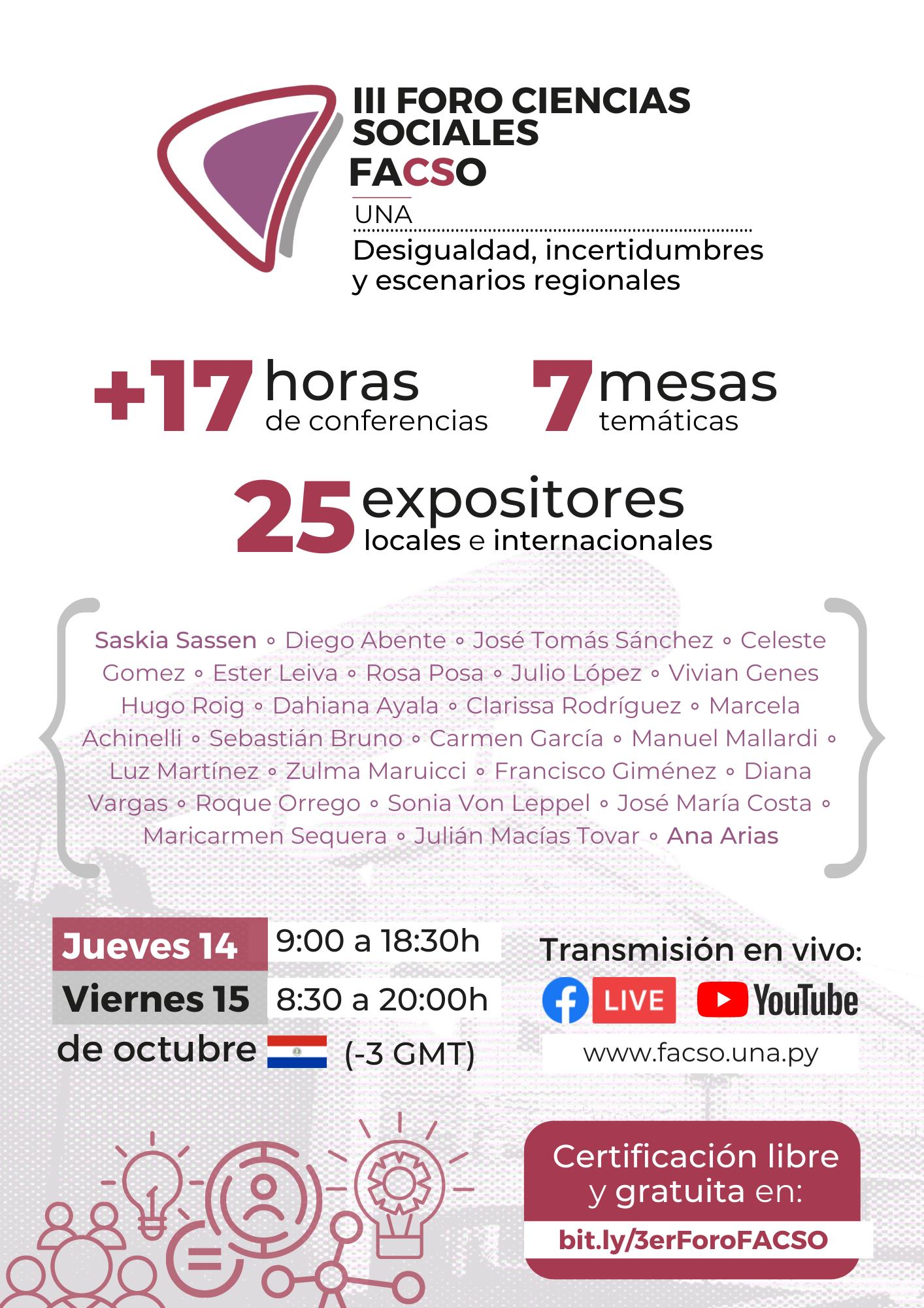️ III Foro de... - Facultad de Ciencias Sociales - UNA