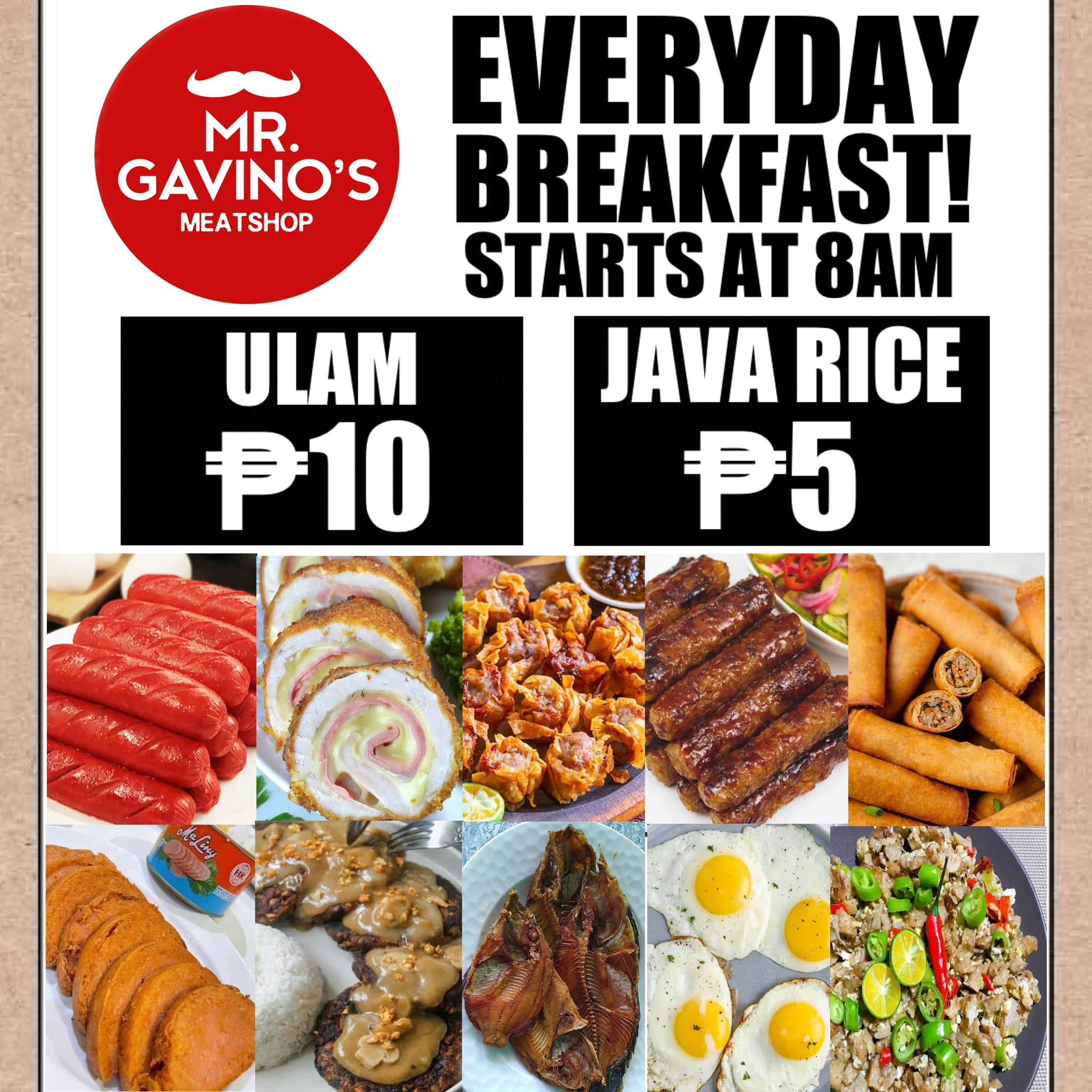 ₱10 ULAM?? ₱5 JAVA RICE?? YES!... - Mr. Gavino's Meatshop | Facebook