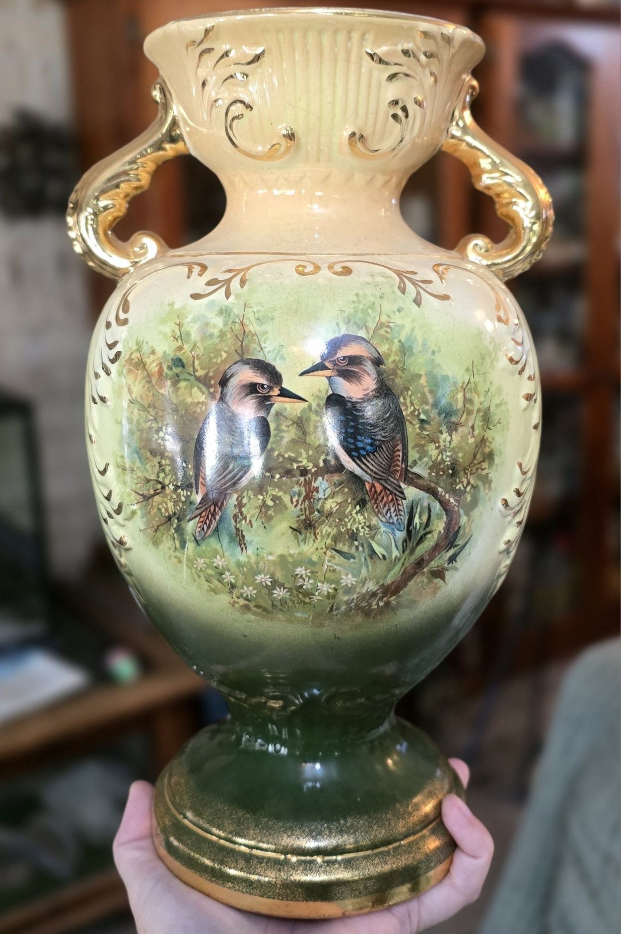 Gorgeous pair of retro Wartook Pottery handmade small cannisters