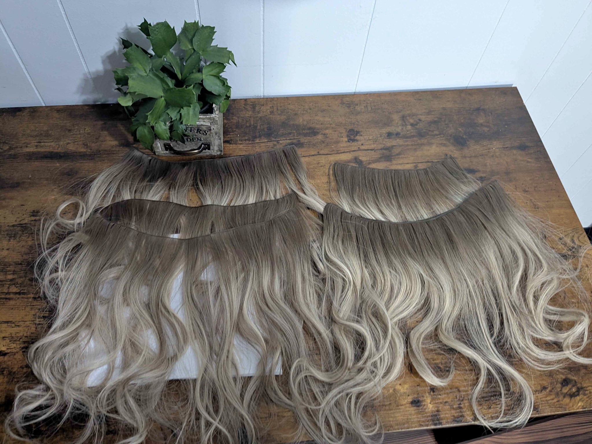 Pearl blonde Infinity weft hair extensions - Hair Extensions & Wigs ...
