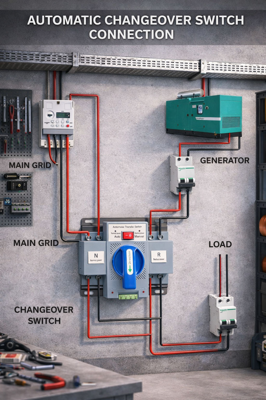 Automatic Changeover Switch Connection – Realistic Visualization | Facebook