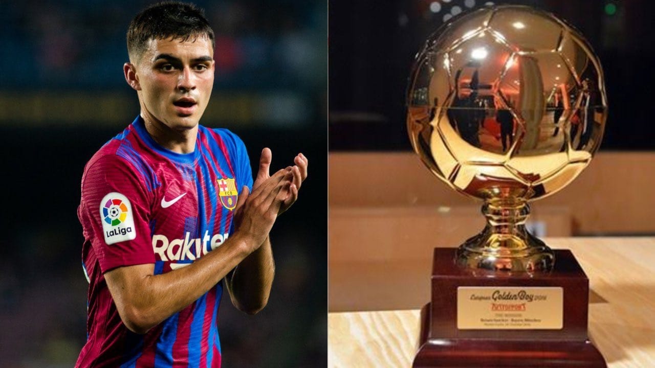 برشلونة نيوز الاعلان عن الفائز بالكرة الذهبية تحت 21 عام او جائزة الفتى الذهبي ستكون في 15 أكتوبر القادم الموهبة بيدري 18 عام المرشح الاكبر للفوز بها Facebook