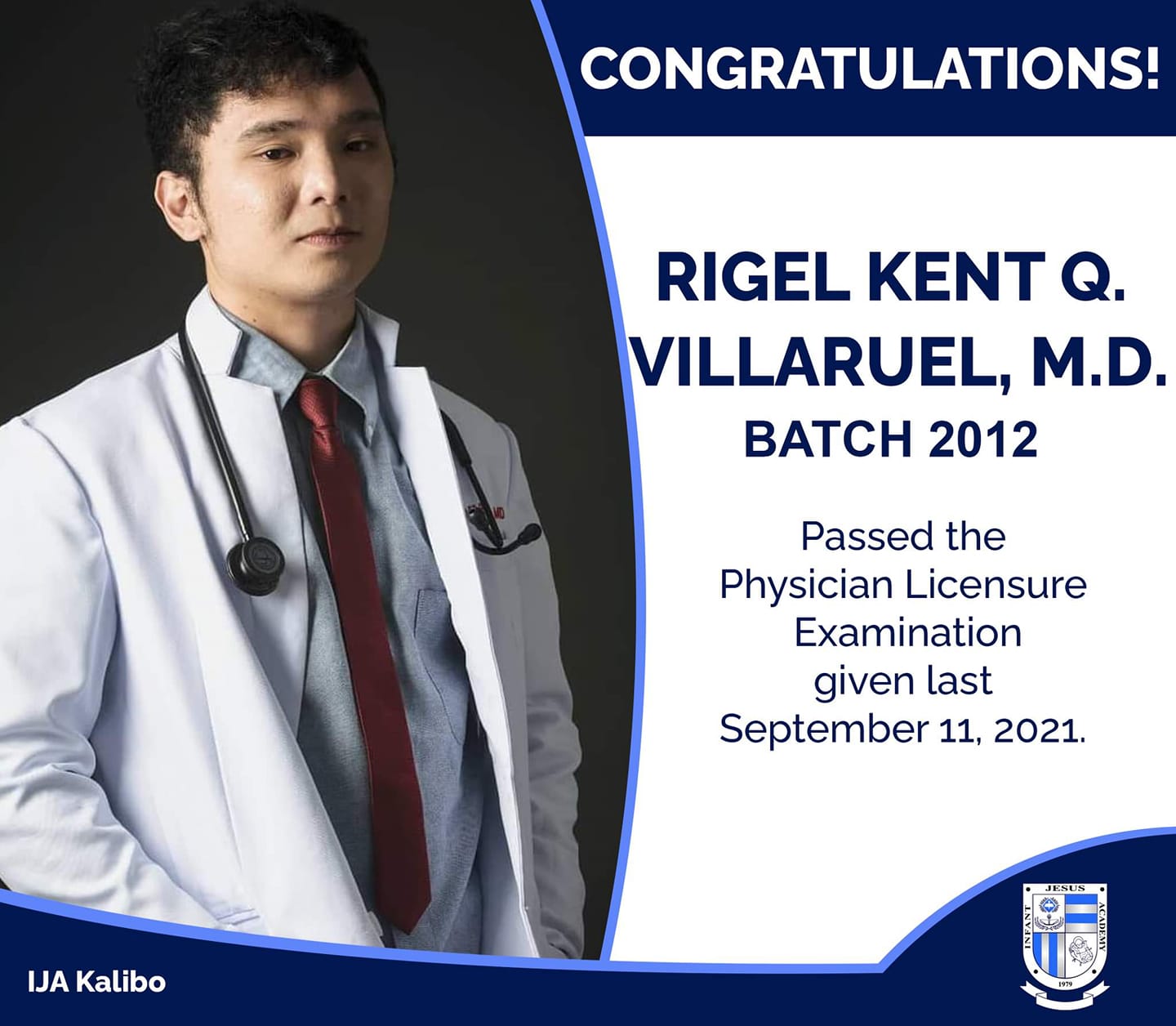 CONGRATULATIONS Dr. Rigel... - Infant Jesus Academy - Kalibo | Facebook