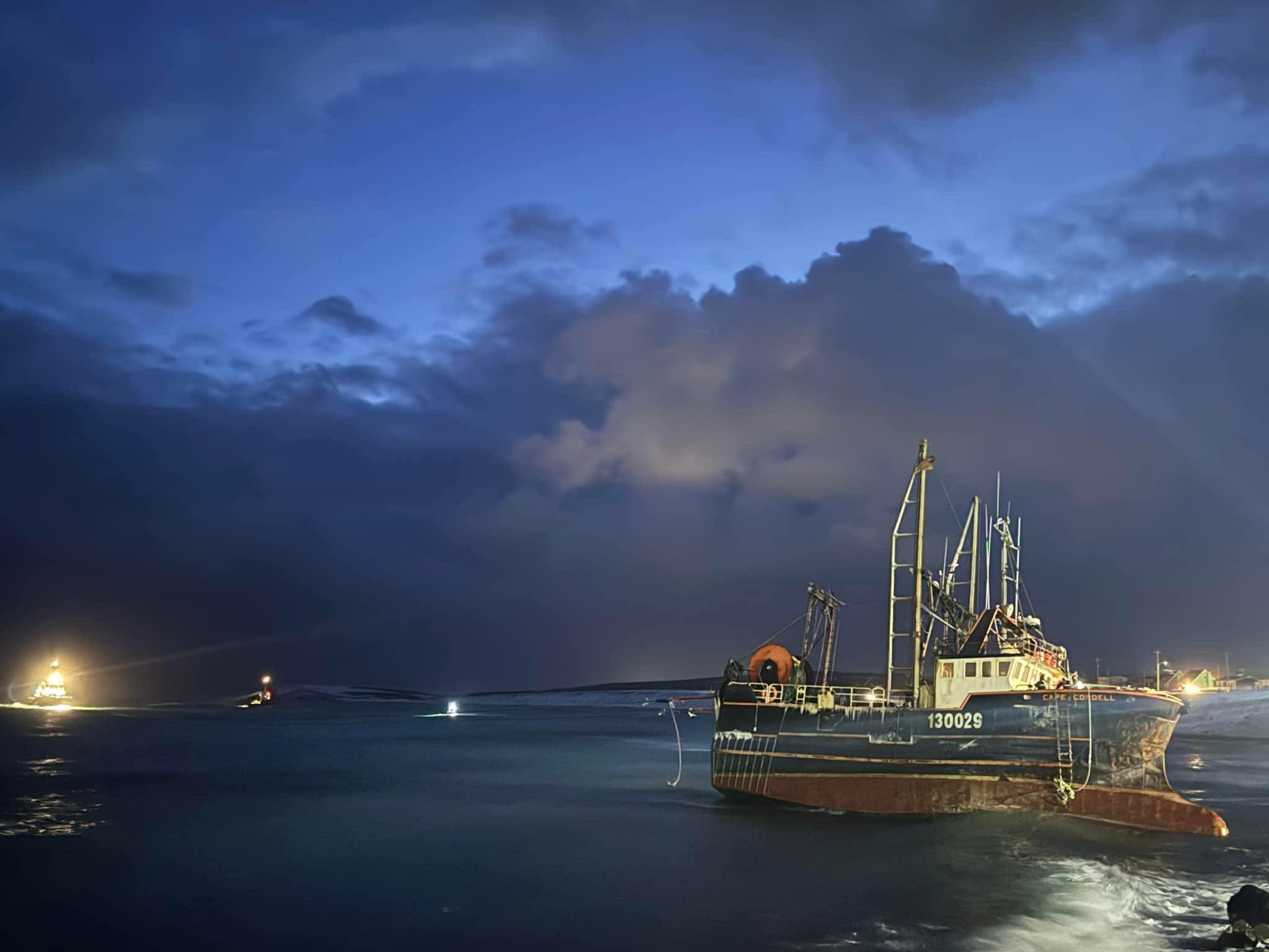 Ships - Cape Cordell aground off Fortune, NL back in February 2024 ...