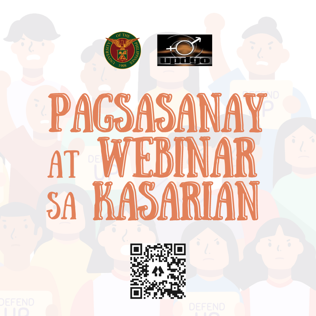 [MGA PAGSASANAY AT WEBINAR NG... - UP Diliman Gender Office | Facebook