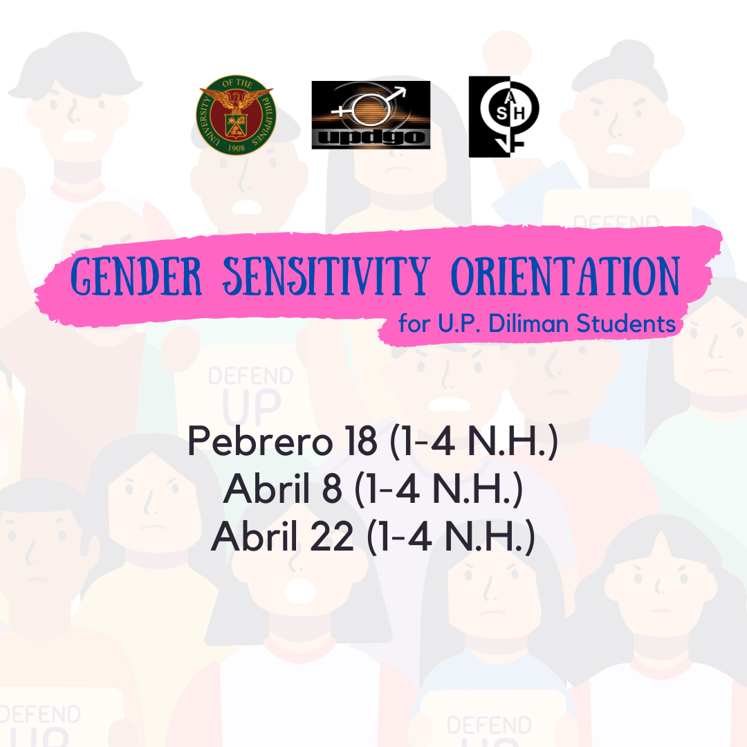 [MGA PAGSASANAY AT WEBINAR NG... - UP Diliman Gender Office | Facebook