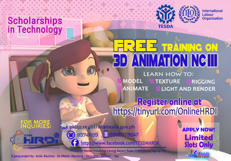 Animation - TESDA SCHOLARSHIP TRAINING in 3D Animation ( using maya ...