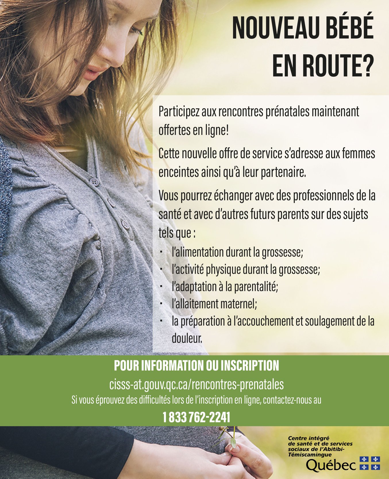 Cisss De L Abitibi Temiscamingue Nouvelle Offre De Service En Ligne Pour Vous Inscrire Aux Rencontres Prenatales En Ligne Ou Pour Obtenir De Plus Amples Informations Www Cisss At Gouv Qc Ca Rencontres Prenatales Facebook