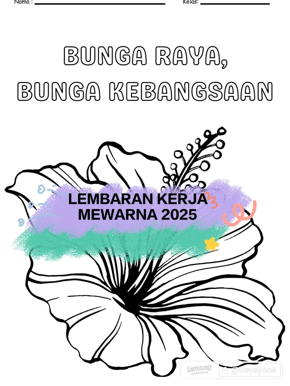 Cikgu Share Collection | 🎨 LEMBARAN KERJA MEWARNA MERDEKA — SIAP CETAK ...