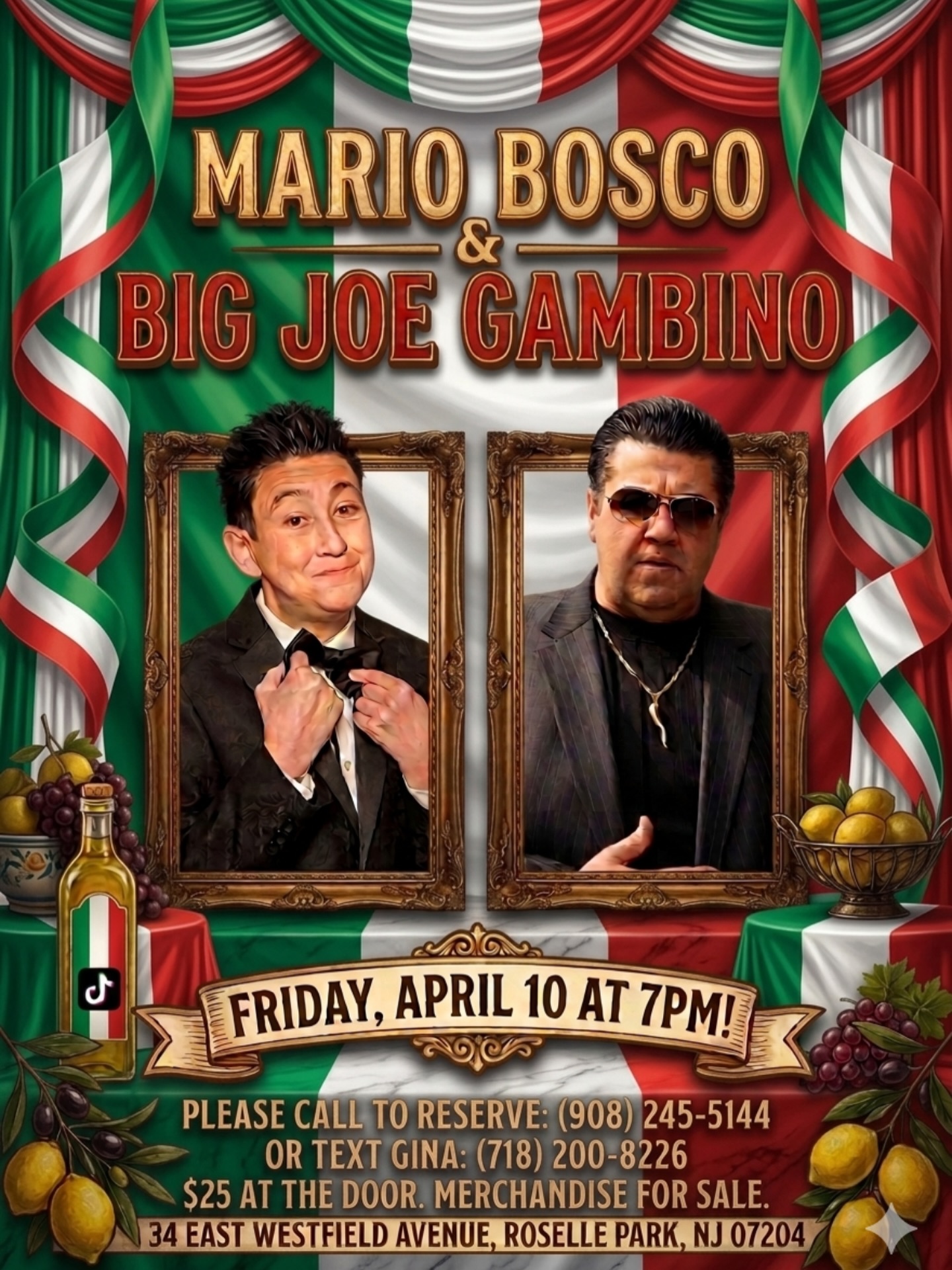 Come meet the great @marioboscocomedy and yours truly in Roselle