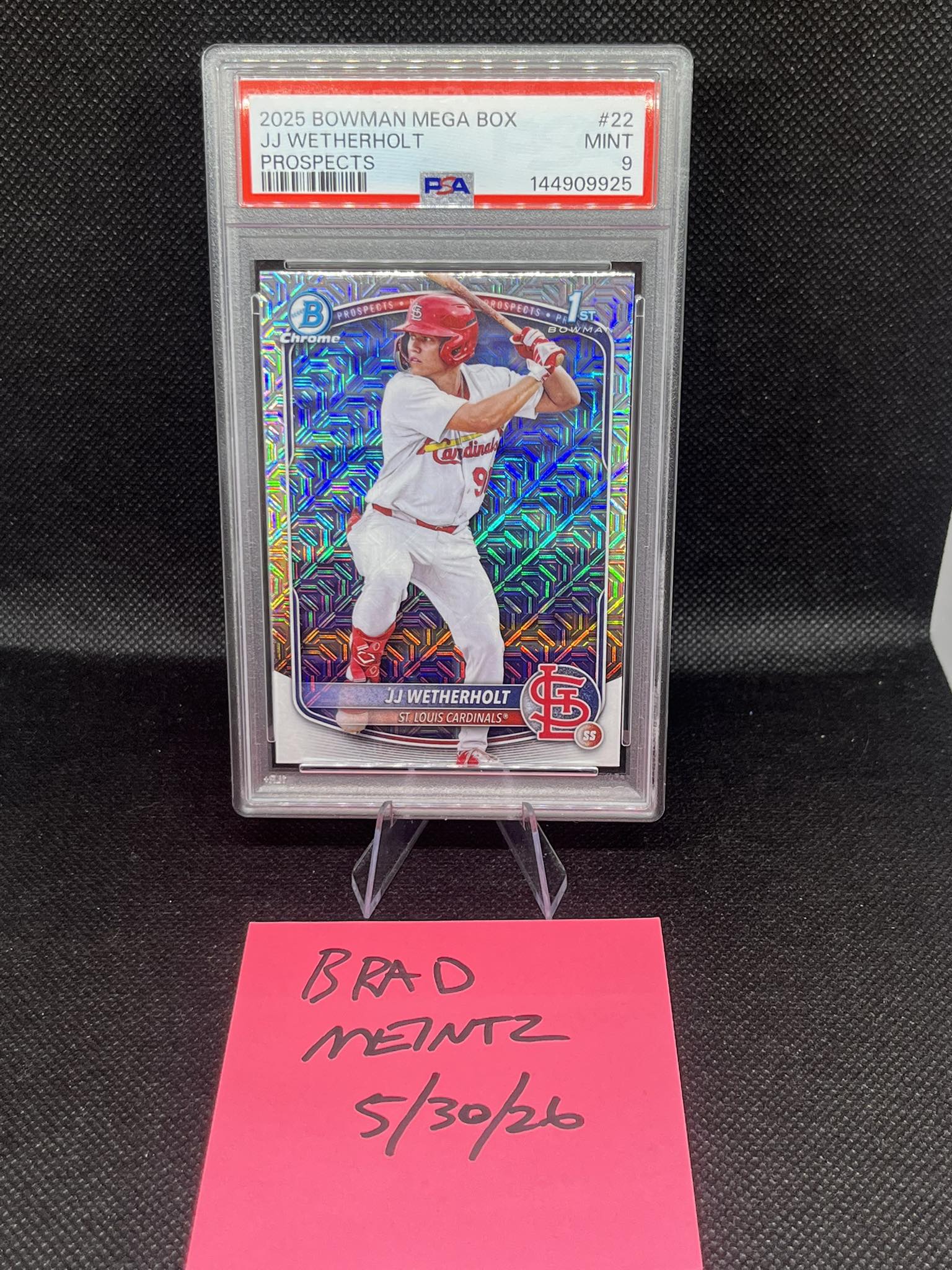 2025 Bowman Mega Box JJ Wetherholt PSA 9 $50 Shipped BMWT Venmo