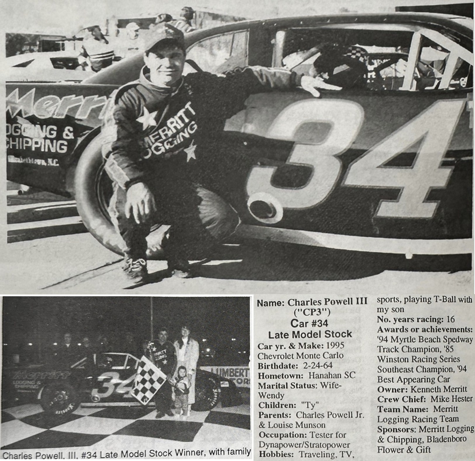 Summerville Speedway | Charles Powell III was the 1994 track champion ...