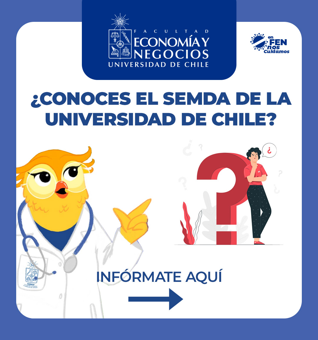 Si necesitas atención de #salud 💓,... - Pregrado FEN UChile | Facebook
