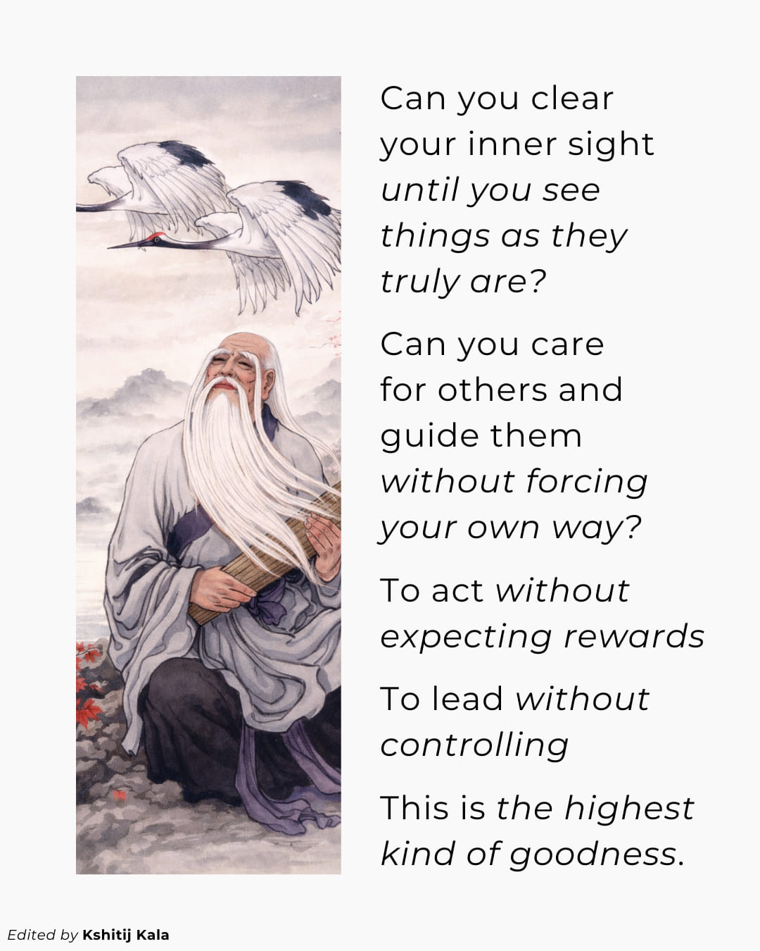 Tao Te Ching Quotes | Can you quiet your restless mind | Facebook