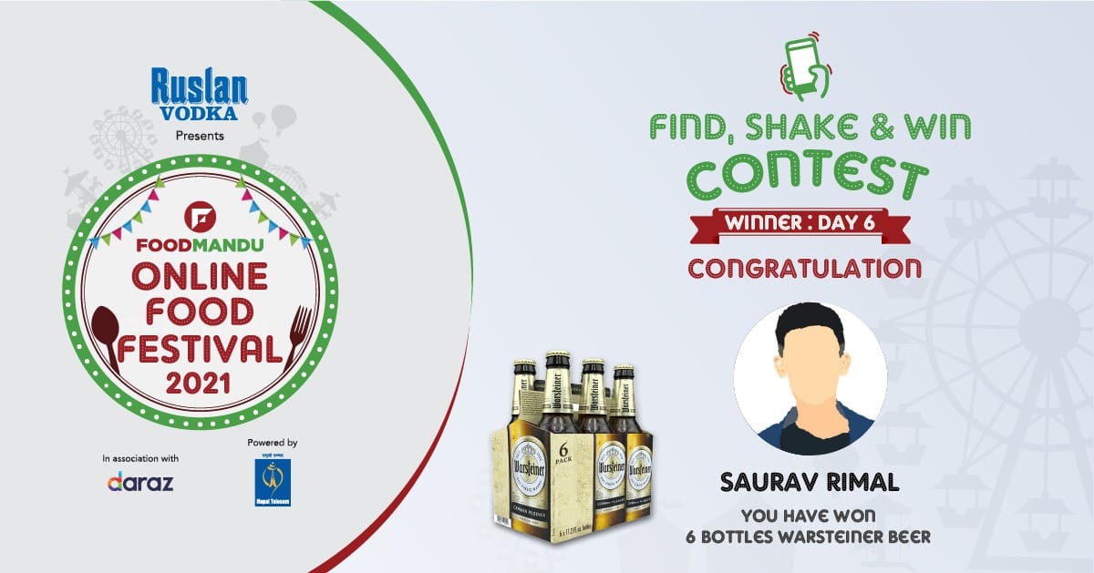 Foodmandu - Congratulations Saurav Rimal for winning 6...