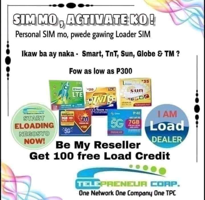 TPC One Sim Load All Networks by Nitz - Sa gusto po magpa Activate ng ...