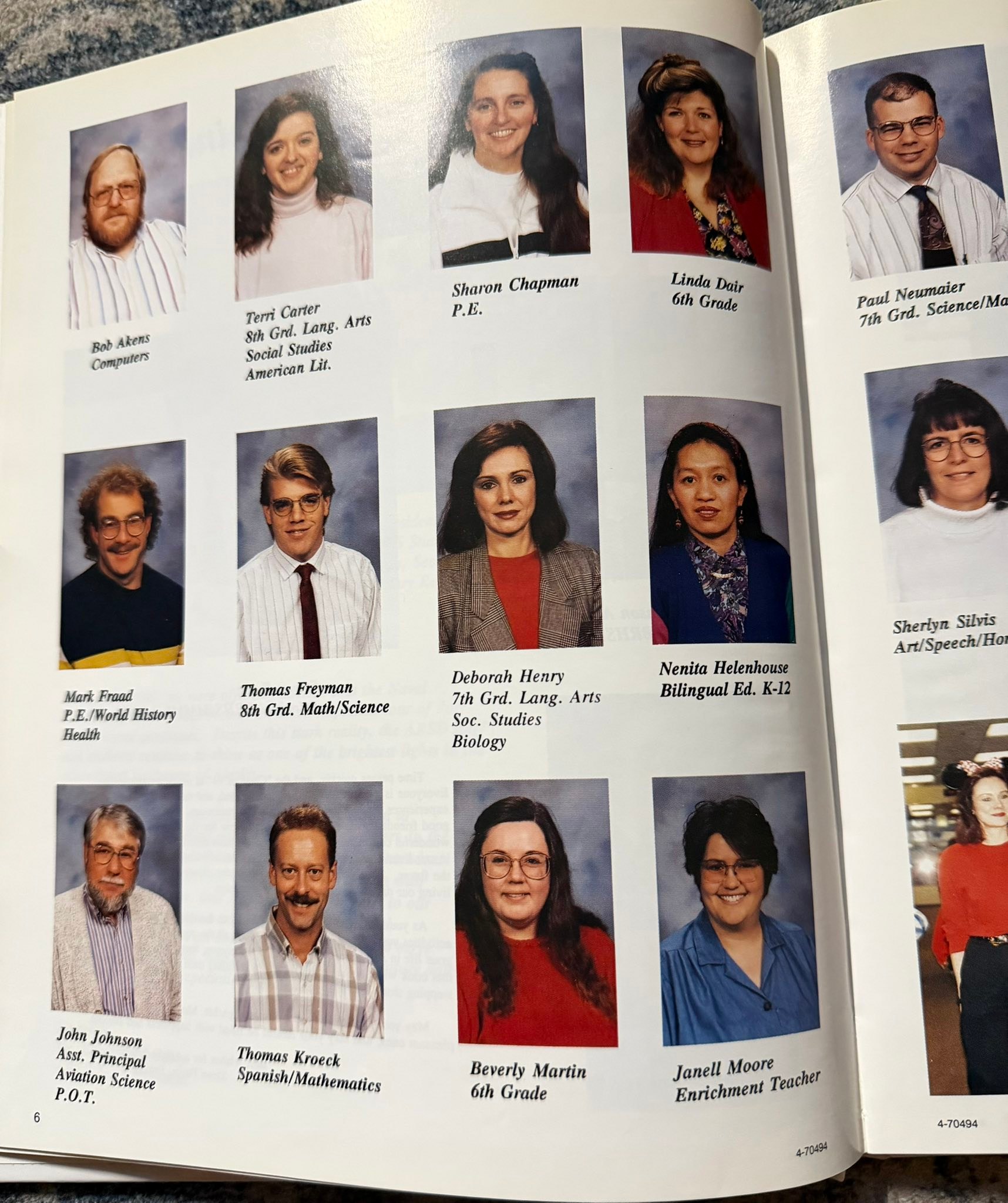 Pictures are from School Yearbook 1993-1994, the Final Edition.