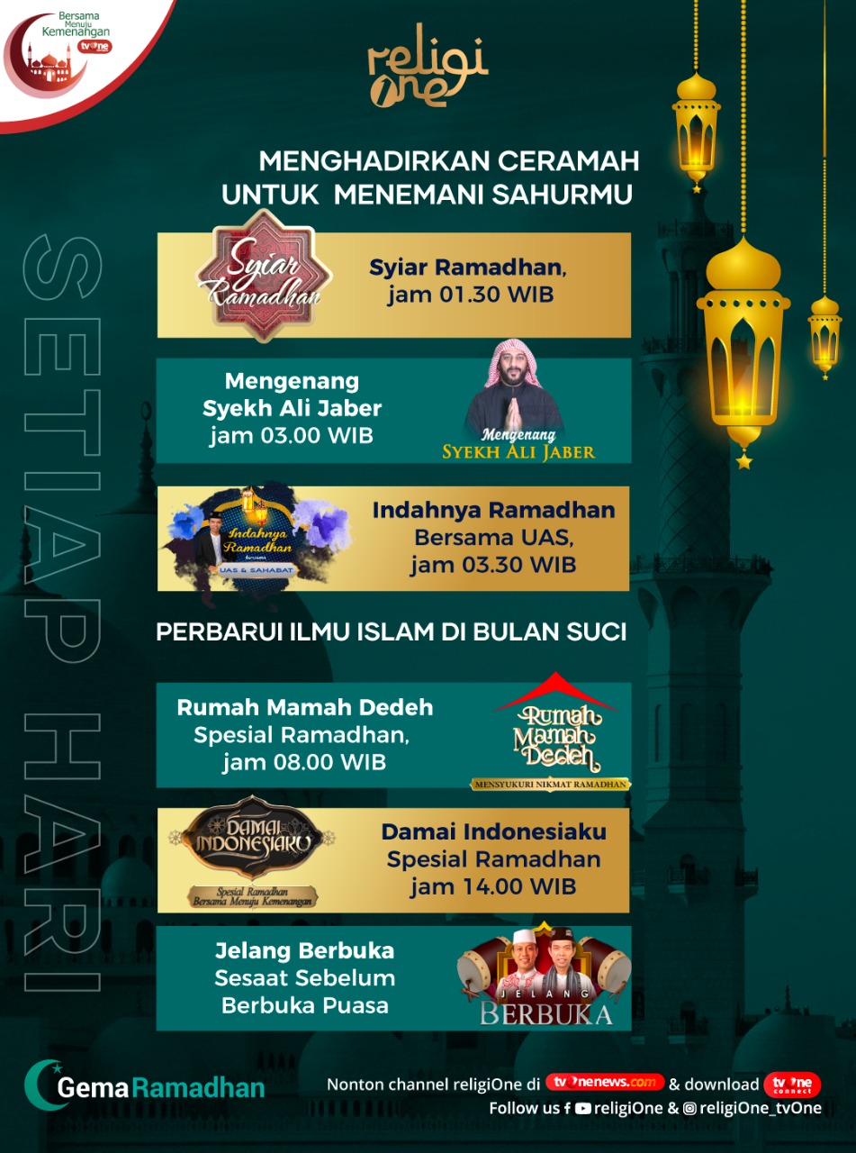 tvOneNews - Assalamualaikum sobat religiOne. Perbarui ilmu Islam Anda ...