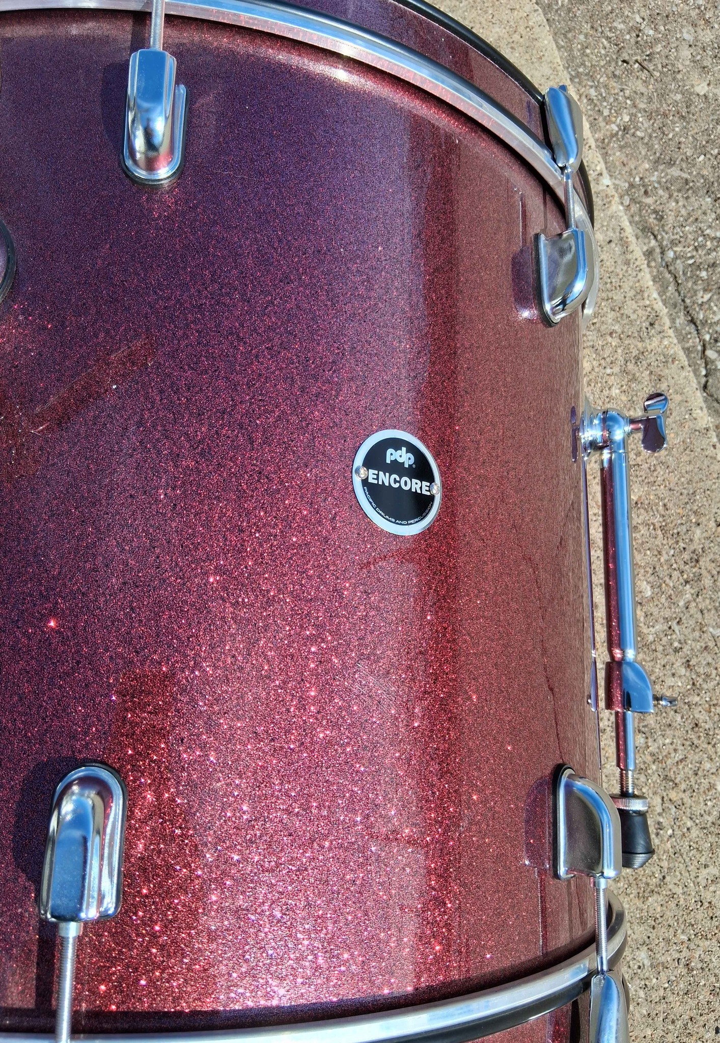 PDP by DW Encore Ruby Red Complete 5-Piece Drum Set with Chrome ...