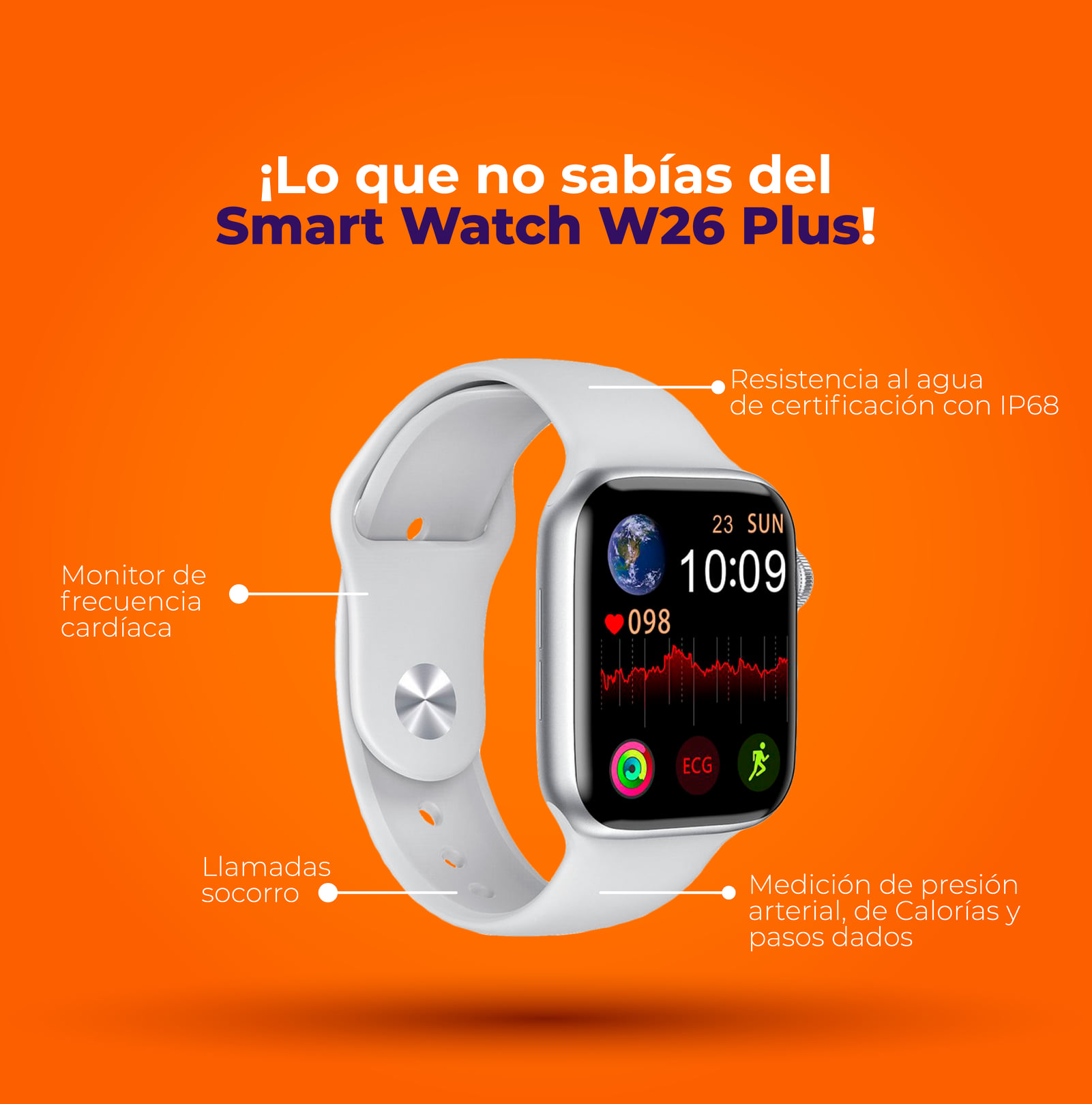 ZD - Algunas de las características del SmartWatch W26 Plus 😱 Uno de ...