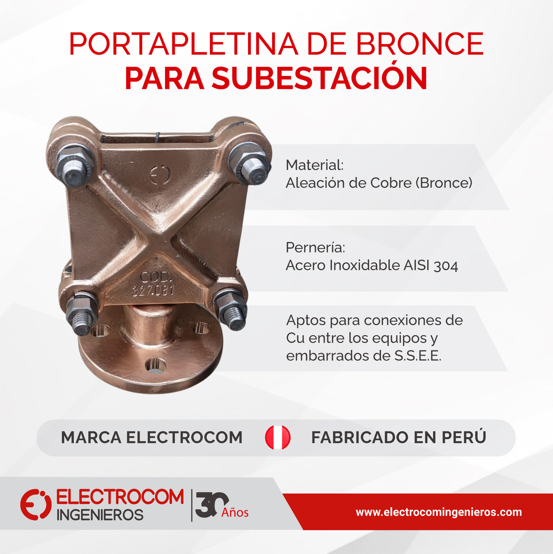 Nuestras portapletinas de bronce,... - Electrocom Ingenieros | Facebook