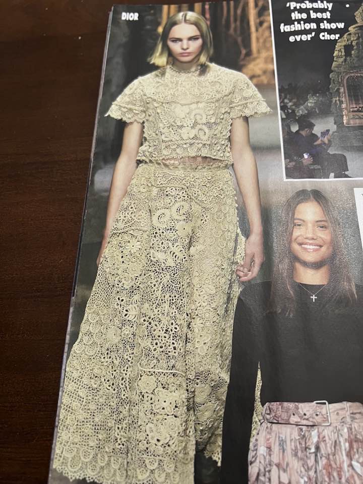 Finished Dior Riviera crochet dress by CrochetByBellaDonna
