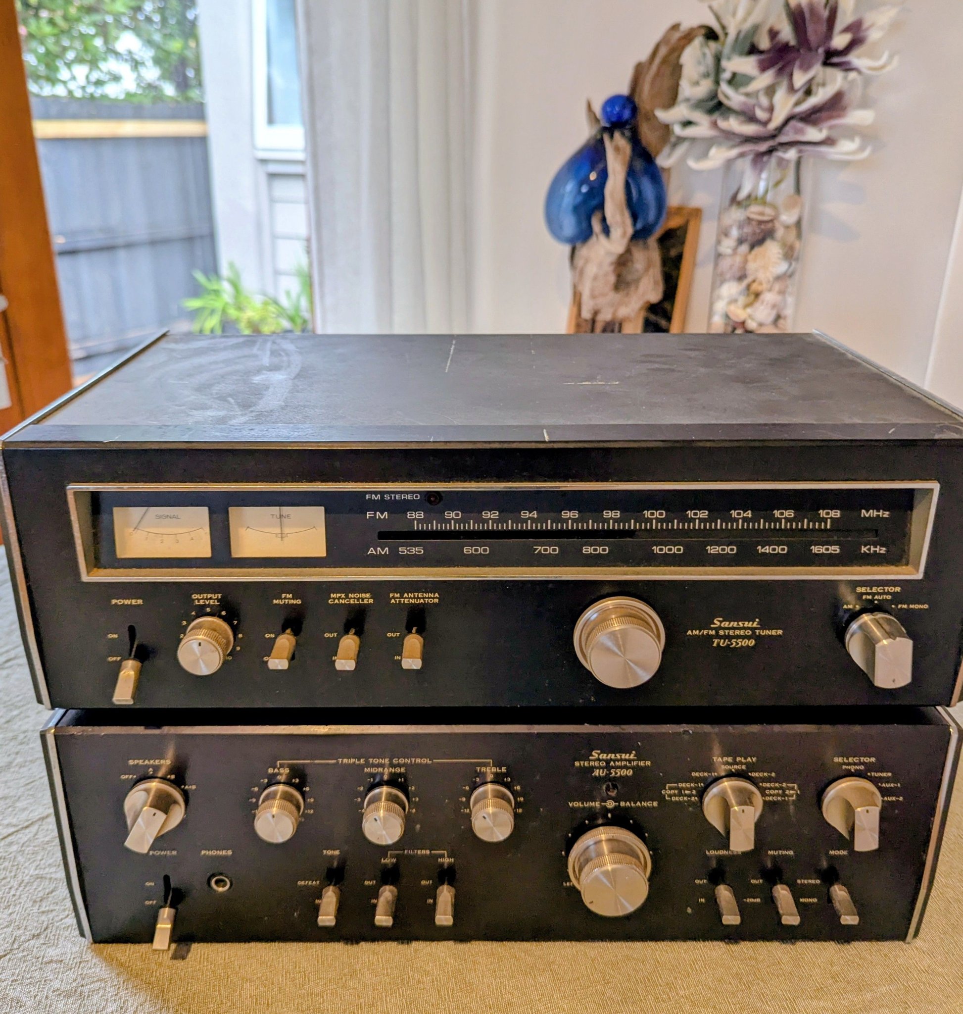 Sansui AU-5500 amplifier and TU-5500 tuner