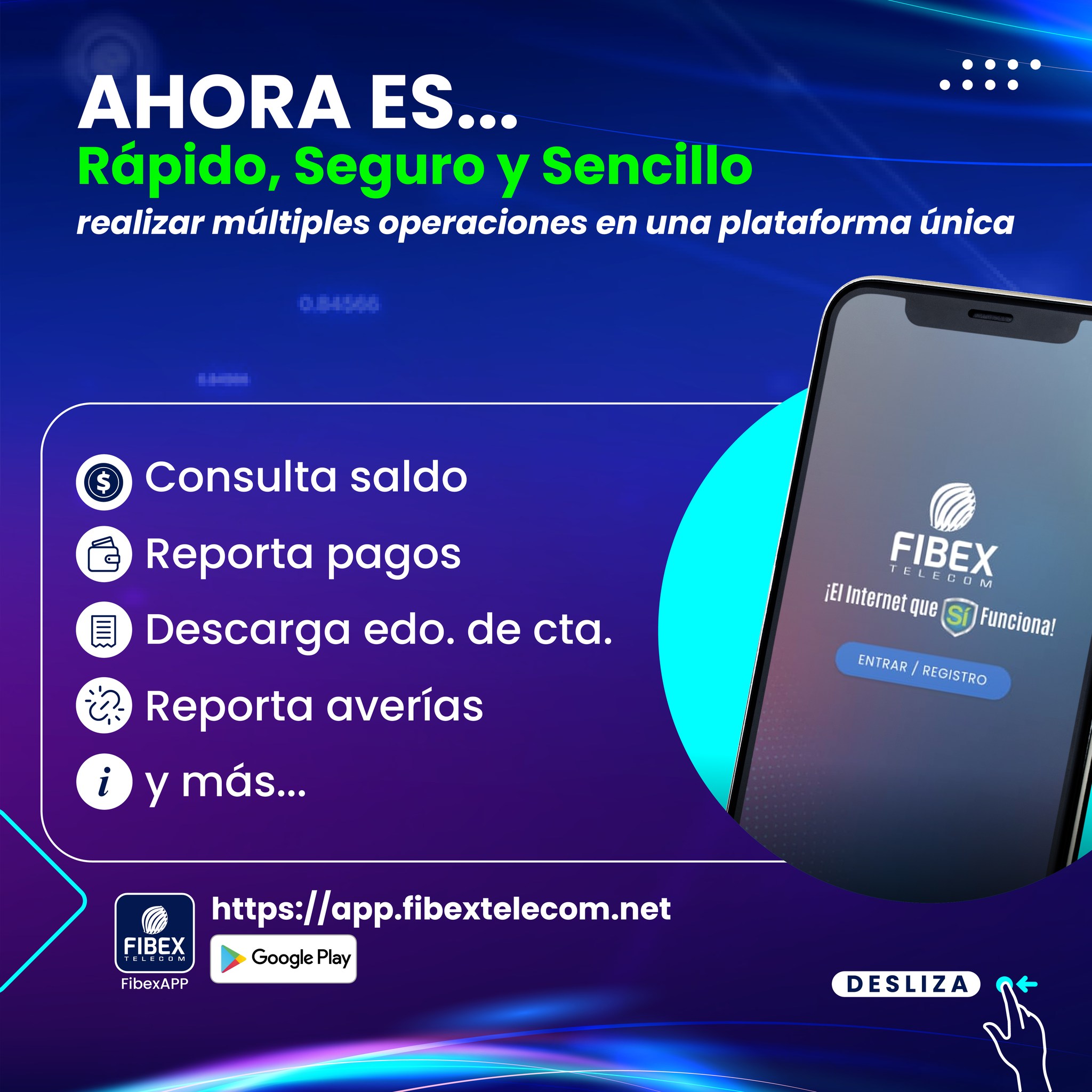 Fibex Telecom - ¡Realiza de forma RÁPIDA, SENCILLA y... | Facebook